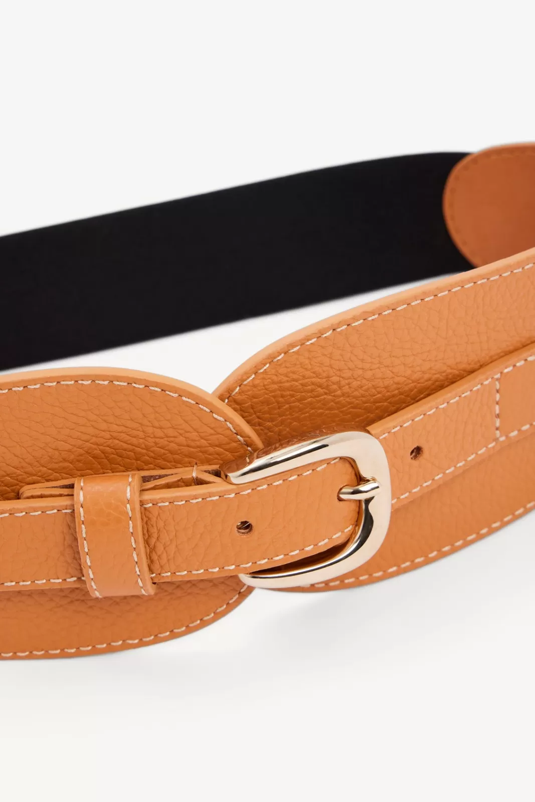 Gerard Darel Ceinture en cuir grainé avec dos élastiqué - OLYMPE