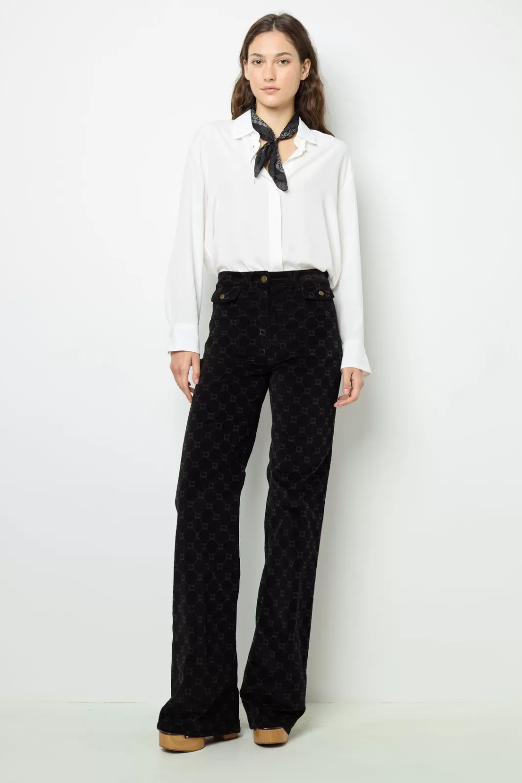 Gerard Darel Jean flare en velours - ANNA