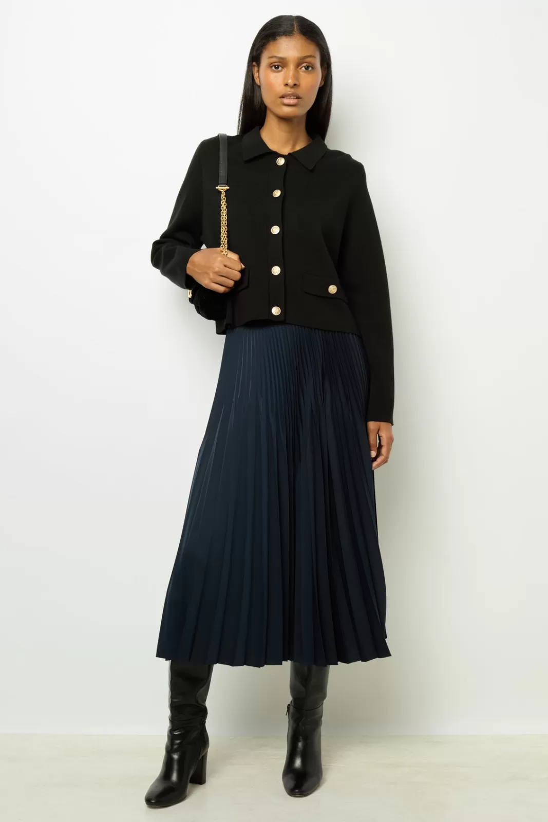 Gerard Darel Jupe midi plissée unie - CHARLENE