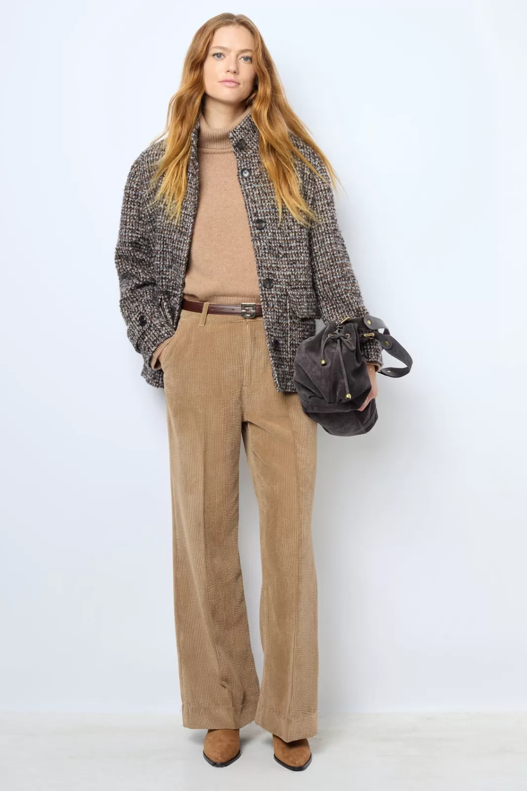 Gerard Darel Manteau court à carreaux - LEONTINE