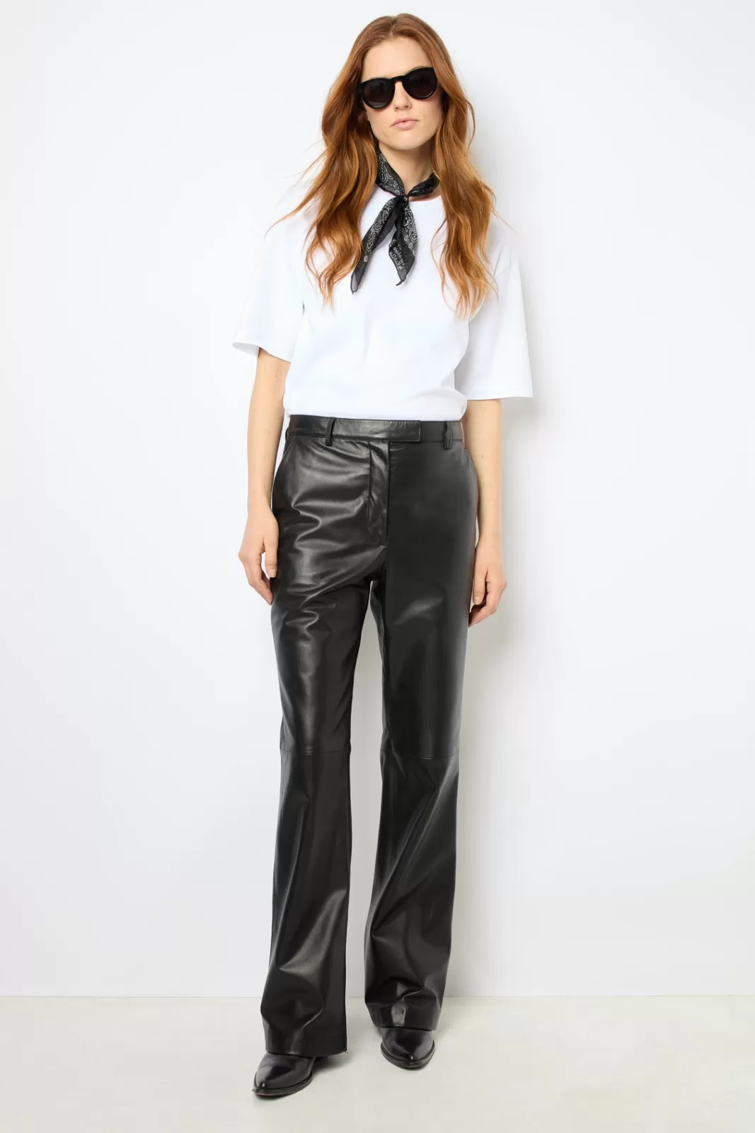 Gerard Darel Pantalon droit en cuir - NOOR
