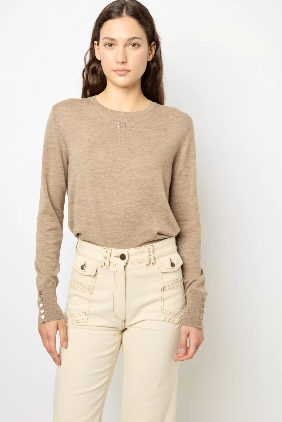 Gerard Darel Pull en laine fine à col rond - JADE