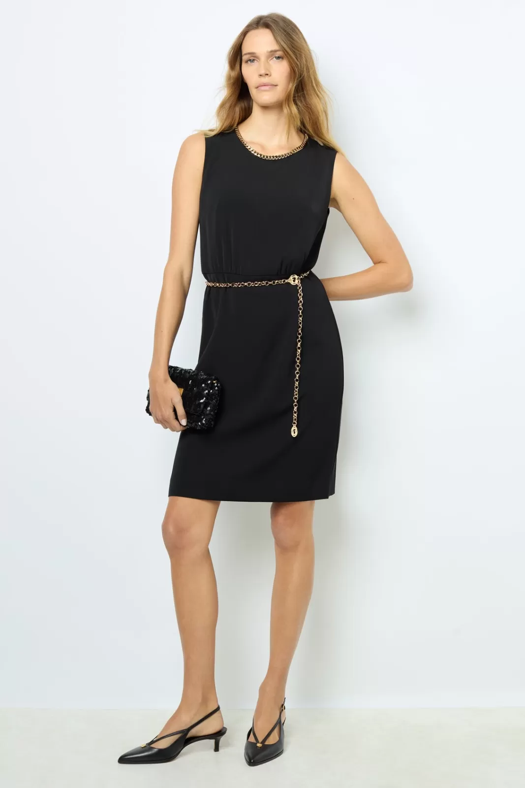 Gerard Darel Robe cintrée à chainette dorée - SAYANNA