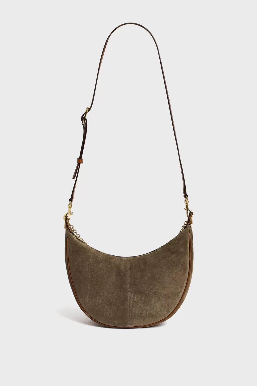 Gerard Darel Sac demi-lune en cuir velours - LE SUZANNE