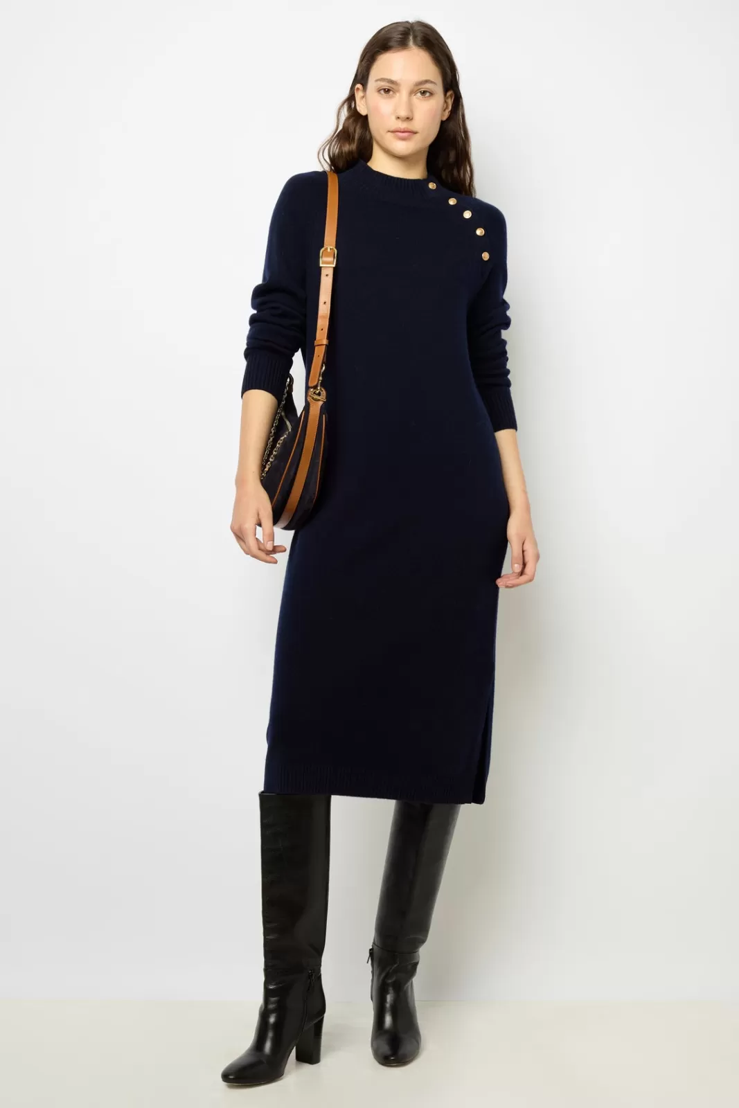 Gerard Darel Sac demi-lune en cuir velours - LE SUZANNE