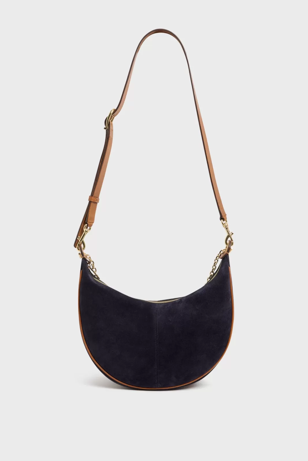 Gerard Darel Sac demi-lune en cuir velours - LE SUZANNE