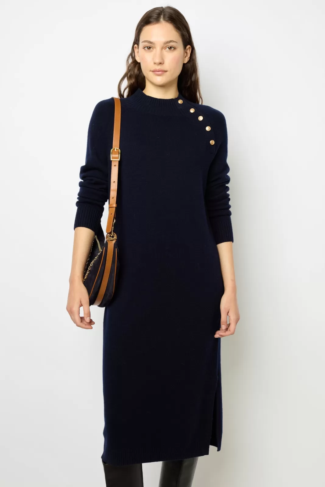 Gerard Darel Sac demi-lune en cuir velours - LE SUZANNE