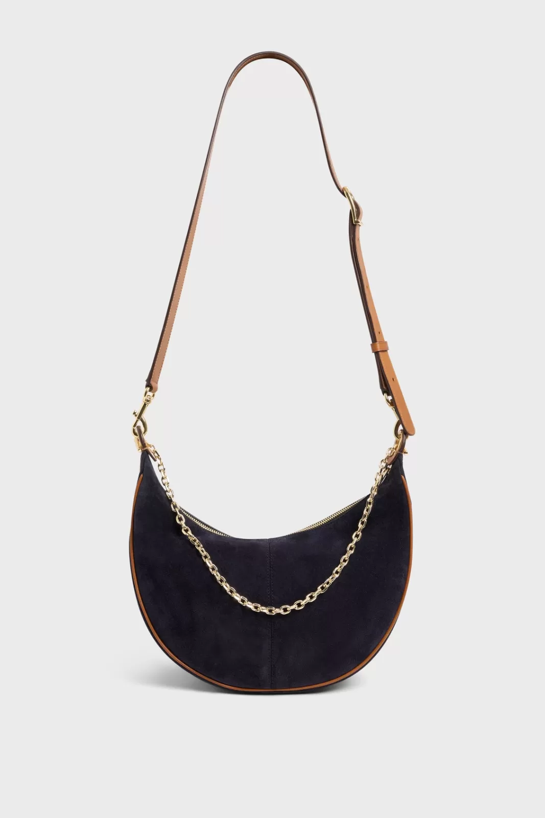 Gerard Darel Sac demi-lune en cuir velours - LE SUZANNE
