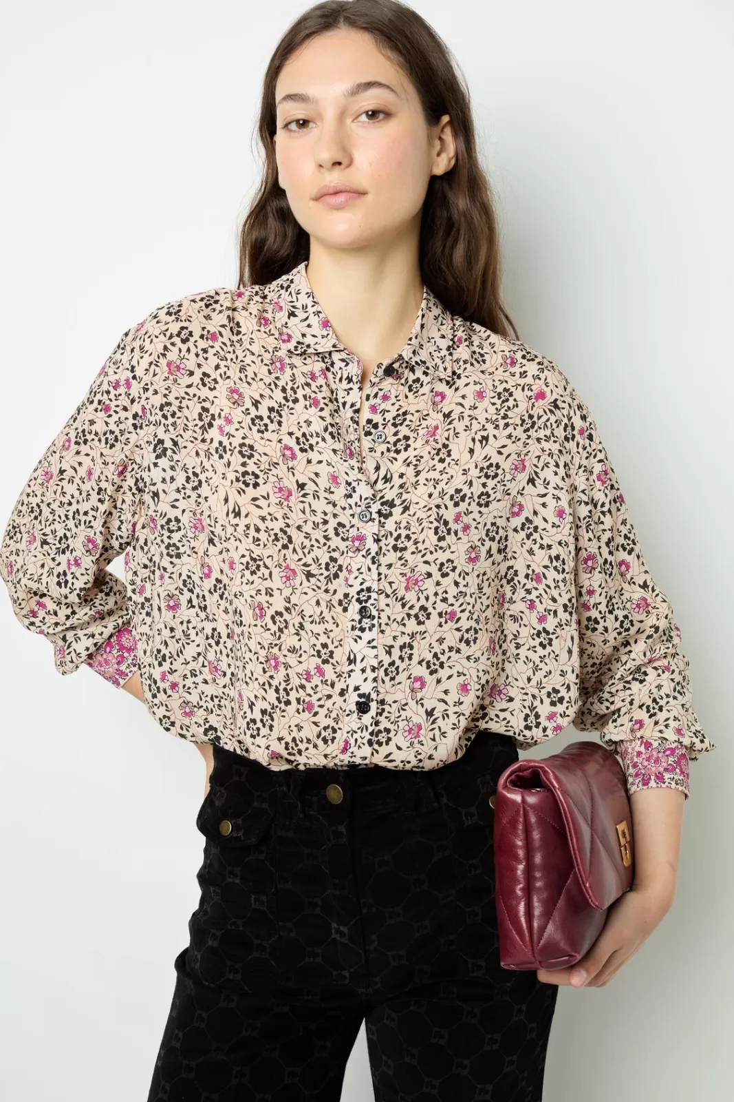 Gerard Darel Sac porté travers en cuir mat"])self.__next_f.push([1,"elassé - LE FANNY